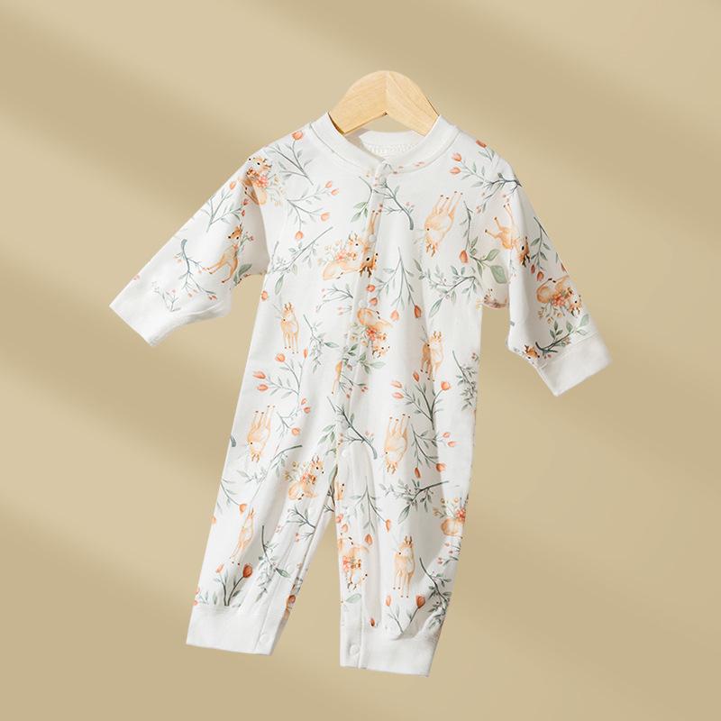 Little Deer Autumn-Style Baby Romper - Pure Cotton, Boneless Design for Comfort 73 cm