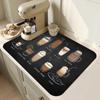 Retro Coffee Maker Mat Kitchen Drain Pad Non-slip Dish Drying Mats Quick Dry Tableware Faucet Placemat Dinnerware Washable