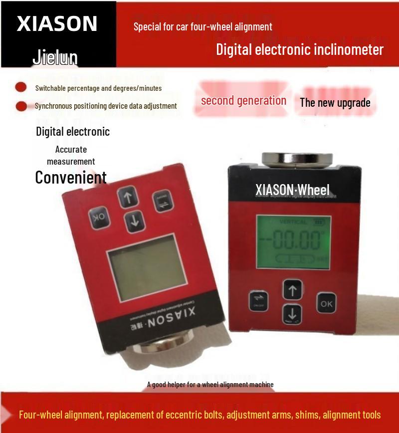 

New Digital Car Camber Angle Gauge with Four-Wheel Alignment and Data Unit Switching Single Bubble Level