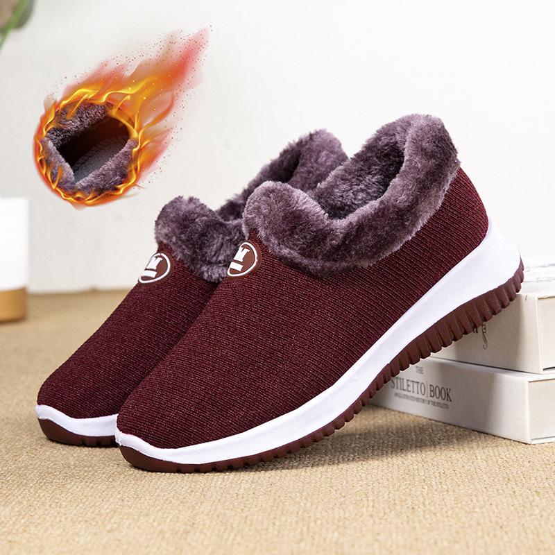 Women's Winter Velvet-Lined Non-Slip Soft Sole Shoes