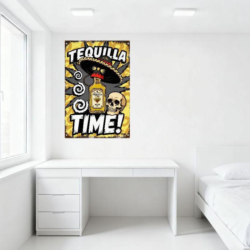 Vintage Yellow Black Graphic Metal Tin Sign Retro Art Poster for Home Bar Cafe Man Cave Decor