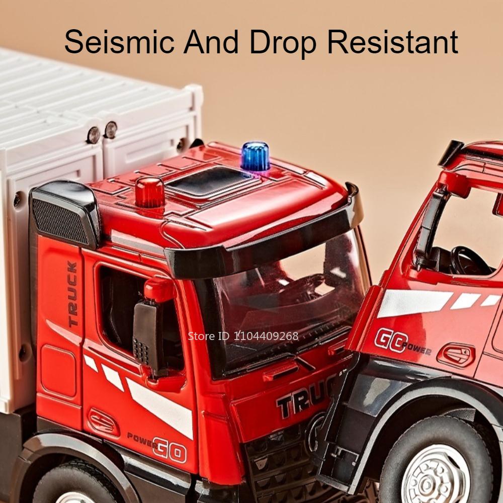 1:Maßstab 24 Elektrischer Container-LKW Müllwagen Spielzeugmodell Ton Licht Türen geöffnet Baumaschinenmodelle Geschenke für Freunde