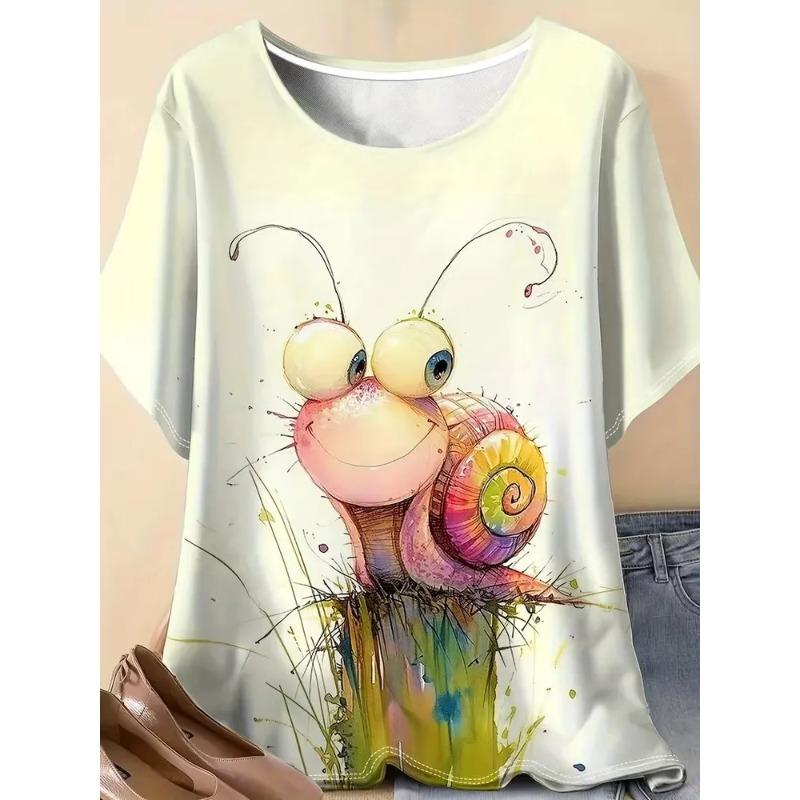 3D Printed Fashion Women's T-shirt Summer Breathable Casual Versatile