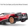 Nuevo 1:32 Supercoche Pagani Aleación Metal Fundido a Presión Modelo de Coche Biblioteca Estática Sonido y Luz Adornos Regalo de Cumpleaños Para Novio