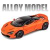 1:24 McLaren 720S Legeringsracerbilmodell Støpt metall Sportsbilmodell Simulering Lyd og lys Samleobjekter Barneleker Guttegave
