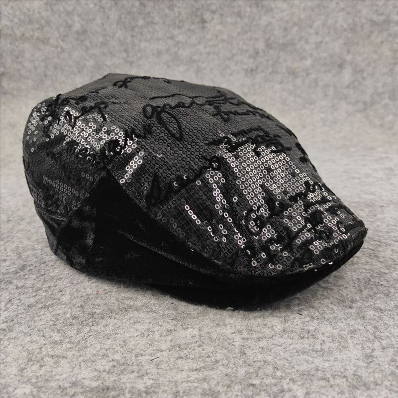 Yuying peaked cap sequined decorative autumn and winter millinery British fan trend women's hat casual fashion trend