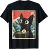 Funny Cat Ramen Graphic Japanese Noodles Kawaii Anime Cat T-Shirt