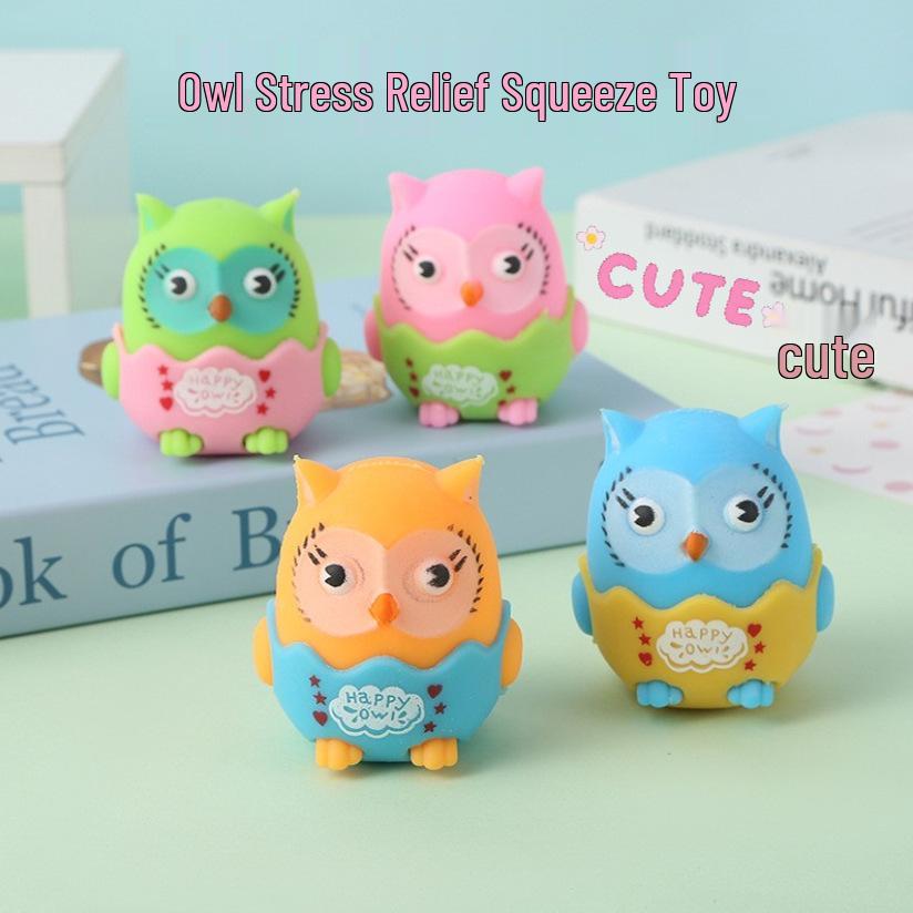 Owl Decompression Toy: Slow Rebound Stress Reliever & Office Prank