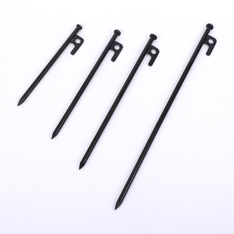 Outdoor Windproof Tent Stakes Set - Heavy-Duty Steel Ground Nails, Available In 20/30/40cm for Camping and Beach Canopies.