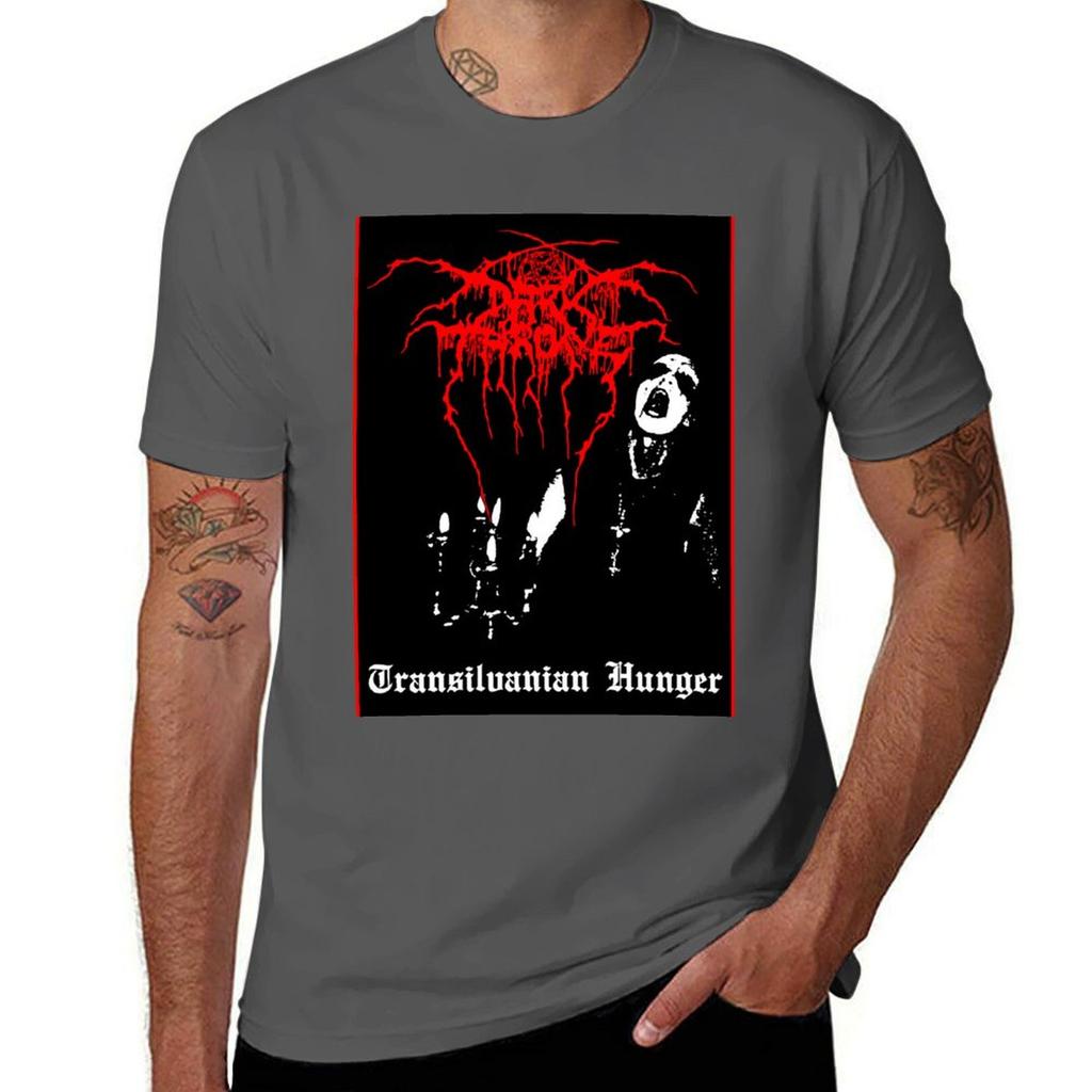 T-shirt Darkthrone Fenriz Transilvanian Hunger Top Casual a Manica Corta per le Feste