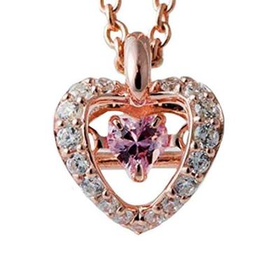 [Dancing Stone] Heart Stone Silver Top Only SETS-8751 Pink Gold
