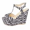 Fashion Women's Open Toe Sandals High Wedge Sexy Club Heel Shoes Wedding Shoes Women Sandals 195-2VE