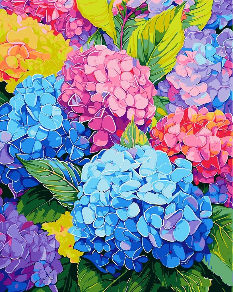 Flowers Number Painting Diy Painting Kit For Adults Paint By Numbers Canvas Acrylic Painting Custom Paint By Number Gift paint