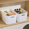 S víkem Úložný box s rukojetí Stohovatelný kontejner pro organizaci na stůl do šatníku Domácí kancelář