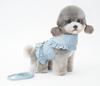 Frilled Clothing Harness with Glitter Decorations and Easy to Put On and Take Includes Matching Fabric Dog Walking for Dogs and Pet Use [Lady glamour]