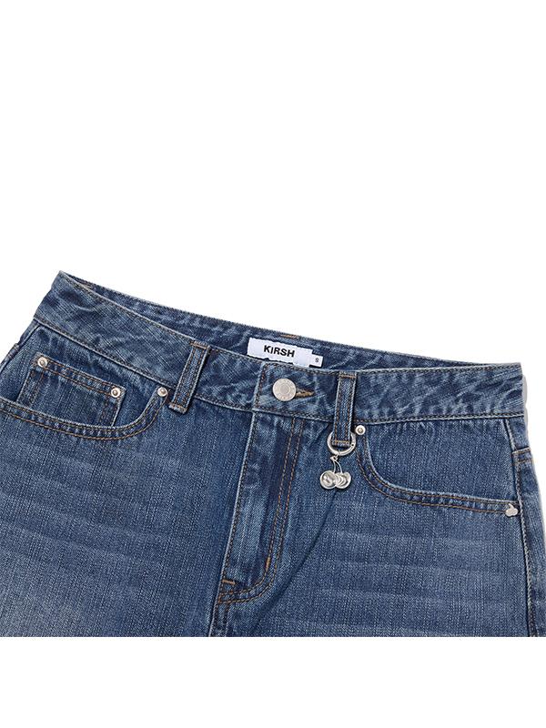 Kirsh Basic Denim Mini Skirt [Light Blue]