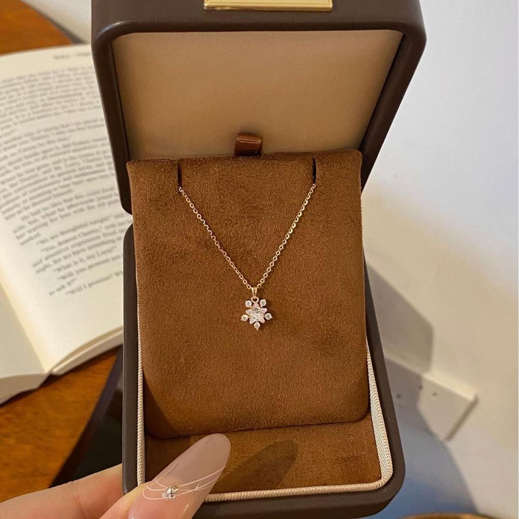 S925 Sterlingsilber Sternenlicht Schneeflocken Halskette: Damen Luxusdesign, Elegante Schlüsselbeinkette, Perfektes Geburtstagsgeschenk