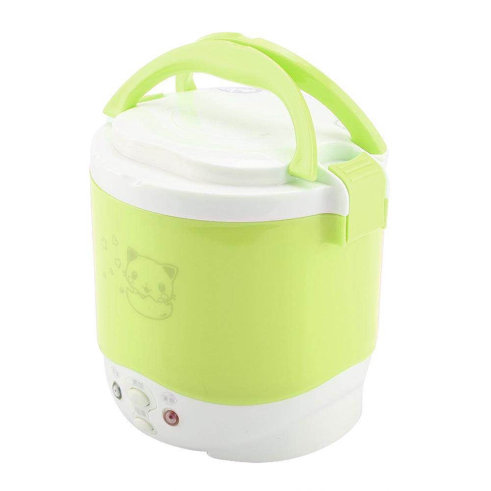 170W 1L Electric Portable Multifunctional Rice Cooker Food Steamer for Home (Green)