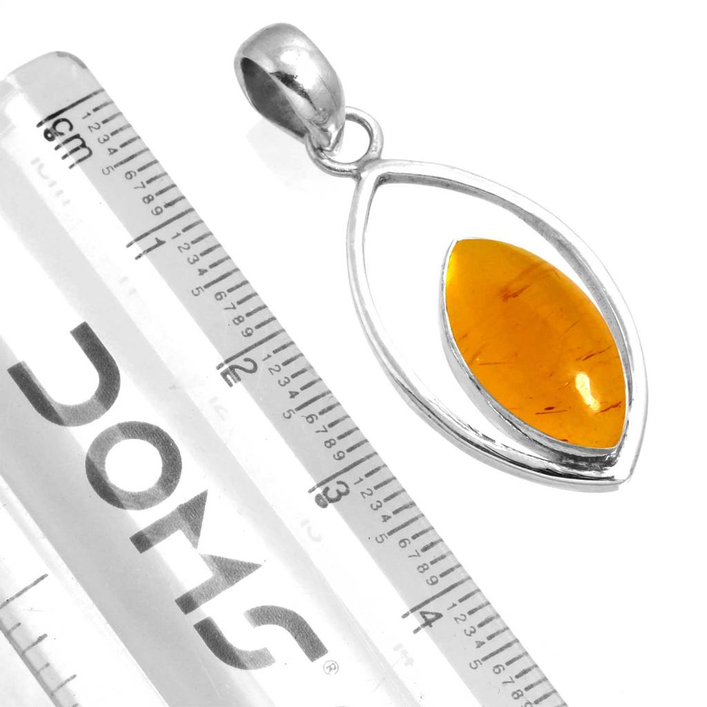 925 Sterling Silver Pendant Women Gemstone Handmade Jewelry Birthday Gift Amber Amethyst Black Onyx Carnelian Garnet Quartz Green Onyx Gold Stone
