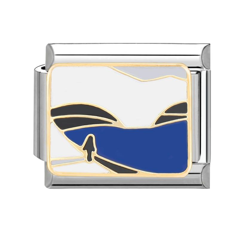 Zale Charm Italian Albastru Carouri Fluture Ochi de Diavol Flori Pisică Inimă Se Potrivesc Brățară Oțel Inoxidabil 9mm Femei DIY Făcut Cadouri