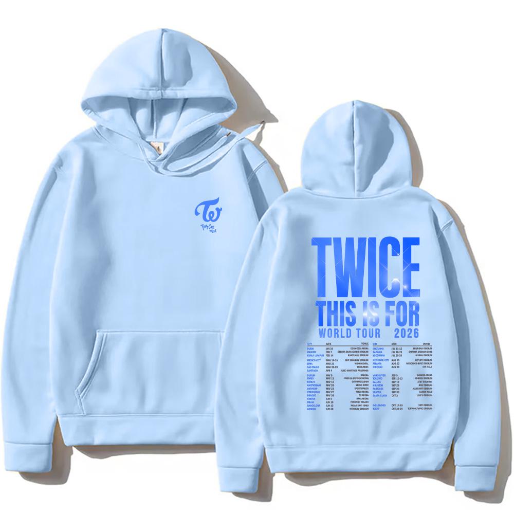 KPOP Twice Hoodies Twice Dies ist für die Welttournee 2026 Pullover Damen Herren Ästhetisches Grafik-Sweatshirt Kleidung