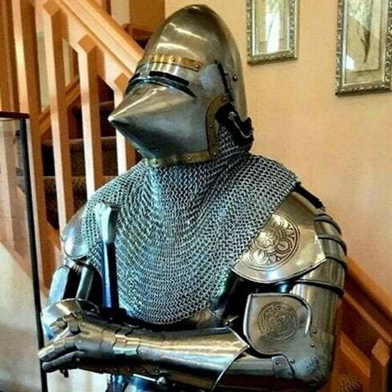 Medieval Pig Face Armour Suit Gothic Armour Suit Medieval Knight Templar Armour Knight Crusader Wearable Suit for Halloween Gift