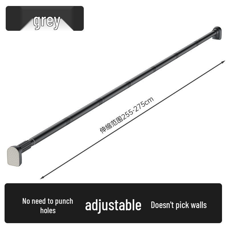 Retractable Stainless Steel Clothesline & Shower Curtain Rod Combo for Balcony and Bathroom