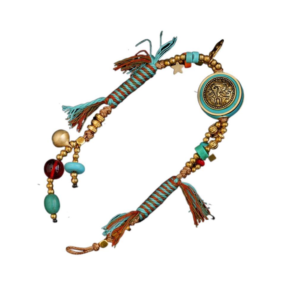 Copper Woven Hand Rope Bohemian Beads Braided Bracelet Fashion Ethnic Style Bracelet  Couple