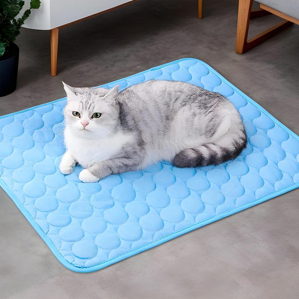 Dog Outdoor Cooling Mat Cooling Ice-Silk Mats For Dogs Pet Breathable Summer Washable Beddings For Sofa Floor Kennel RV Car Seat