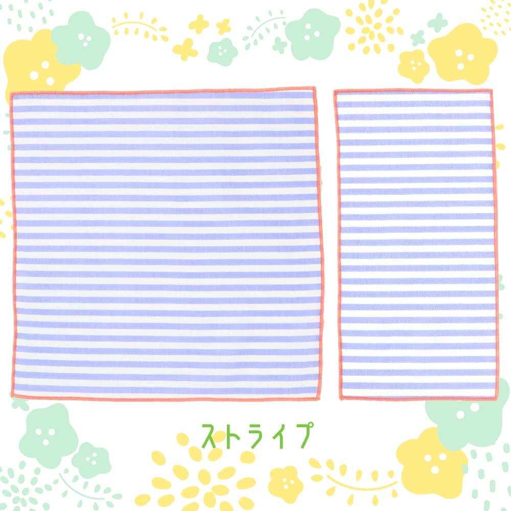 Cluster Half Square Made in Refreshingly Patterned Gauze Cool Set & Handkerchiefs, 6-Piece Set, Japan, 100% Cotton, Handkerchiefs,