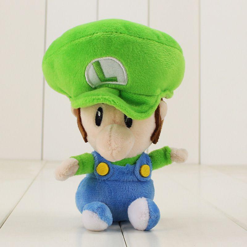 Adorable Super Mario Bros Baby Mario Luigi Plush Toy Stuffed Doll 6.7" Gift