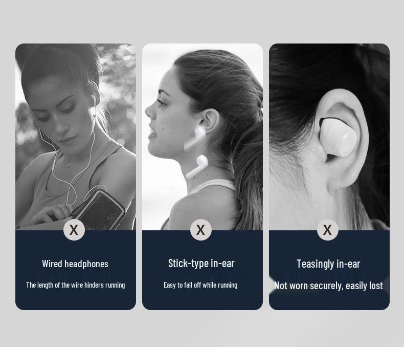 TWS-A20 Bluetooth Earphones: Dual-Ear Wireless Sports Ear-Hook In-Ear Design.