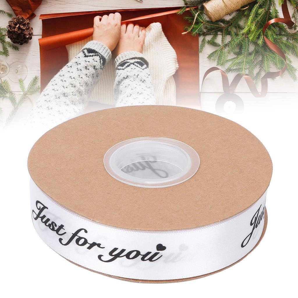 2.5cm Satin Ribbon Roll 45yd Printing Just for You Polyester for   Wedding Decoration Birthday Cake Packing