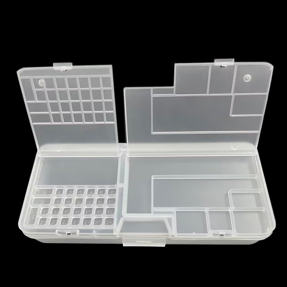 Transparent Electronic Components Storage Box Compartment Small Screw Accessories Container