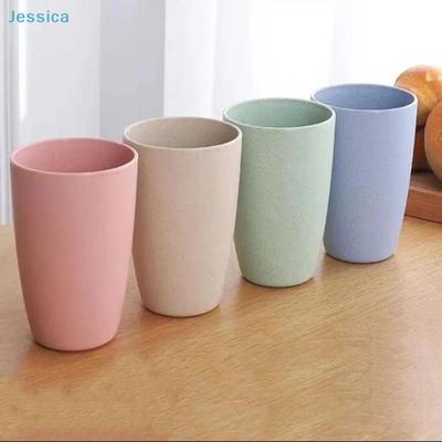 6Pcs Eco-Friendly Wheat Straw Drinking Cups | BPA-Free Reusable Mouthwash Water Cup for Home & Kitchen