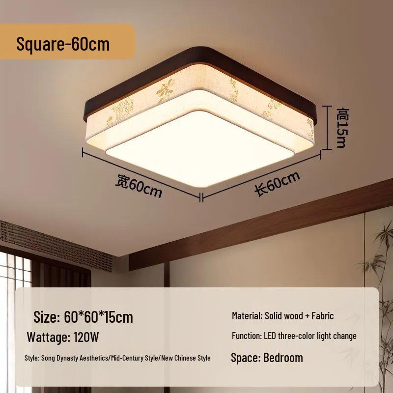 Song Dynasty Aesthetic Ceiling Light - New Chinese Style for Living Room, Bedroom & Study