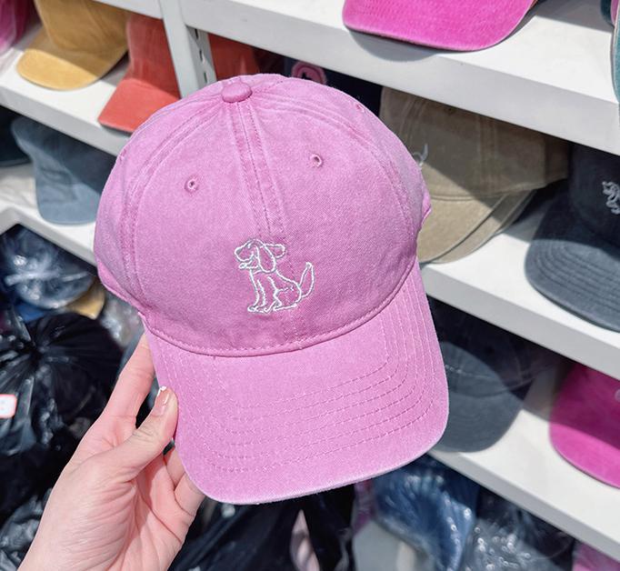 2025 Trendy Washed Denim Baseball Cap For Men & Women- Soft Unisex Embroidery Puppy Design, Spring Summer Fashion Accessory