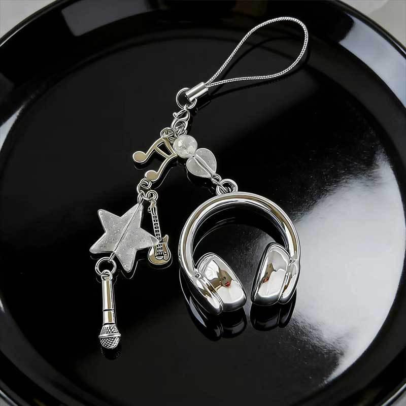 Breloc elegant pentru căști cu notă muzicală: Breloc și pandantiv personalizat pentru rucsac