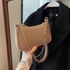 New Lychee Pattern Chain, Armpit Bag, Retro Small Square Bag for Women, One Shoulder Oblique Span Bag for Women