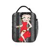B-Betty Boops Lunch Bag Portable Lunch Box Child Travel Print Cooler Bag Cute Oxford Tote Food Bags