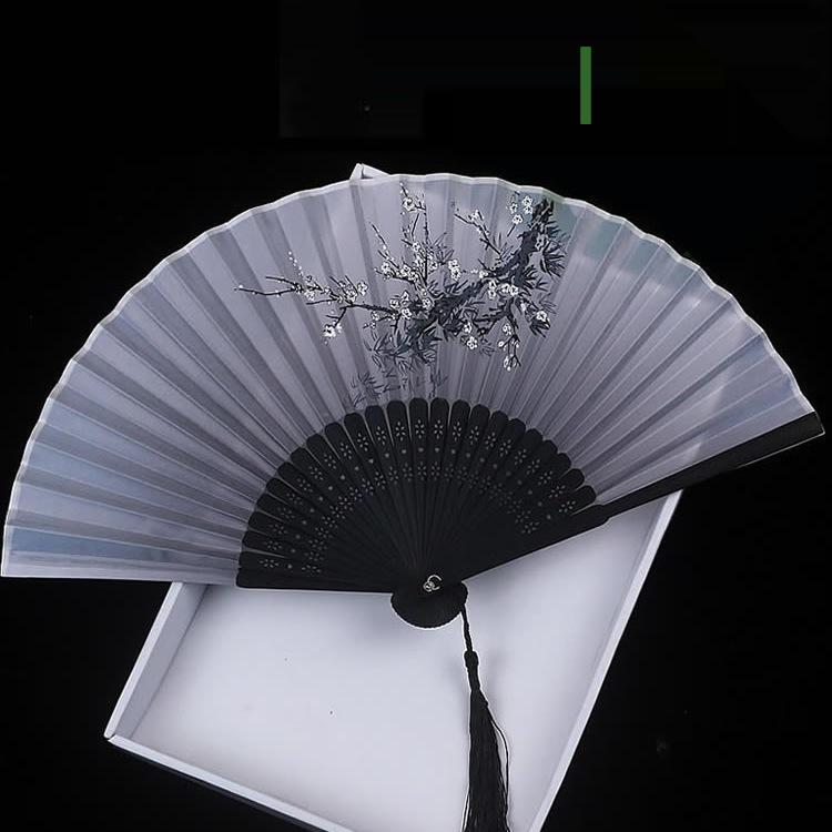 Children's Portable Pink & Blue Folding Dance Fan for Hanfu & Cheongsam