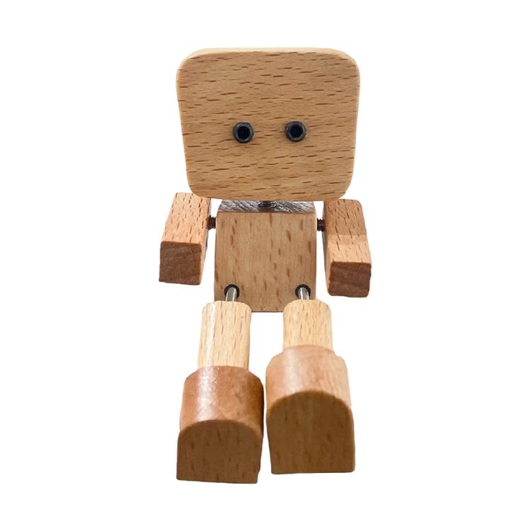 Shaking Feet Wooden Doll,Shaking Wooden Man Figurines for Car Dashboard Desktop Decorations Gift for Wife Daughter