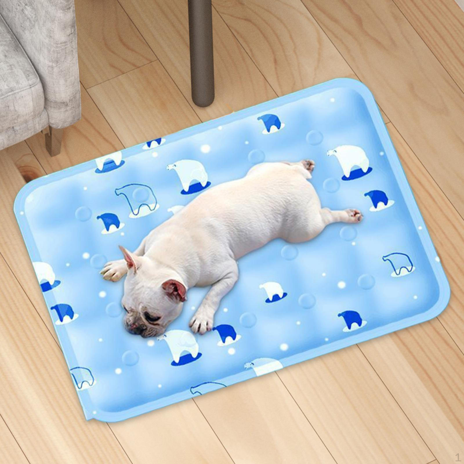 Cooling Blanket for Pets, Soft Cushion Car Seats and Crates светло-синий