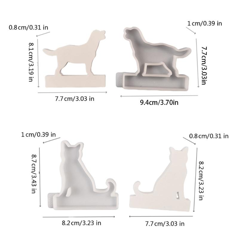 Cats Dog Resin Molds for Making Candle Holder Decorations Christmas Gift