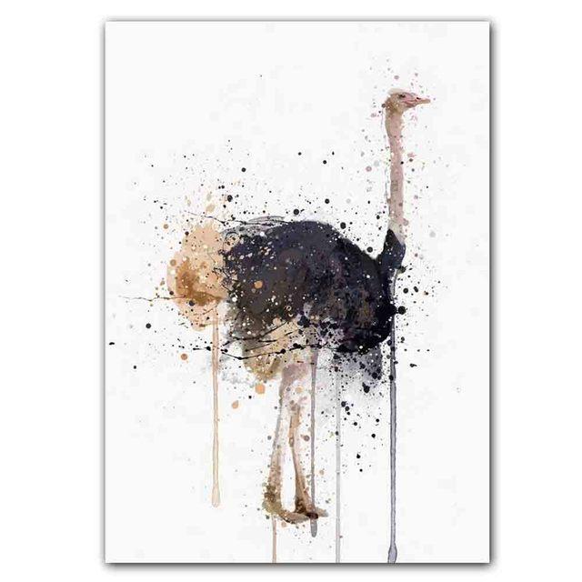 Neue Nordic Abstrakte Tier Poster Wand Malerei Abstrakte Splash Tinte Kunst Leinwand Malerei Wohnzimmer Korridor Hause Dekoration Wandbild Kein Rahmen