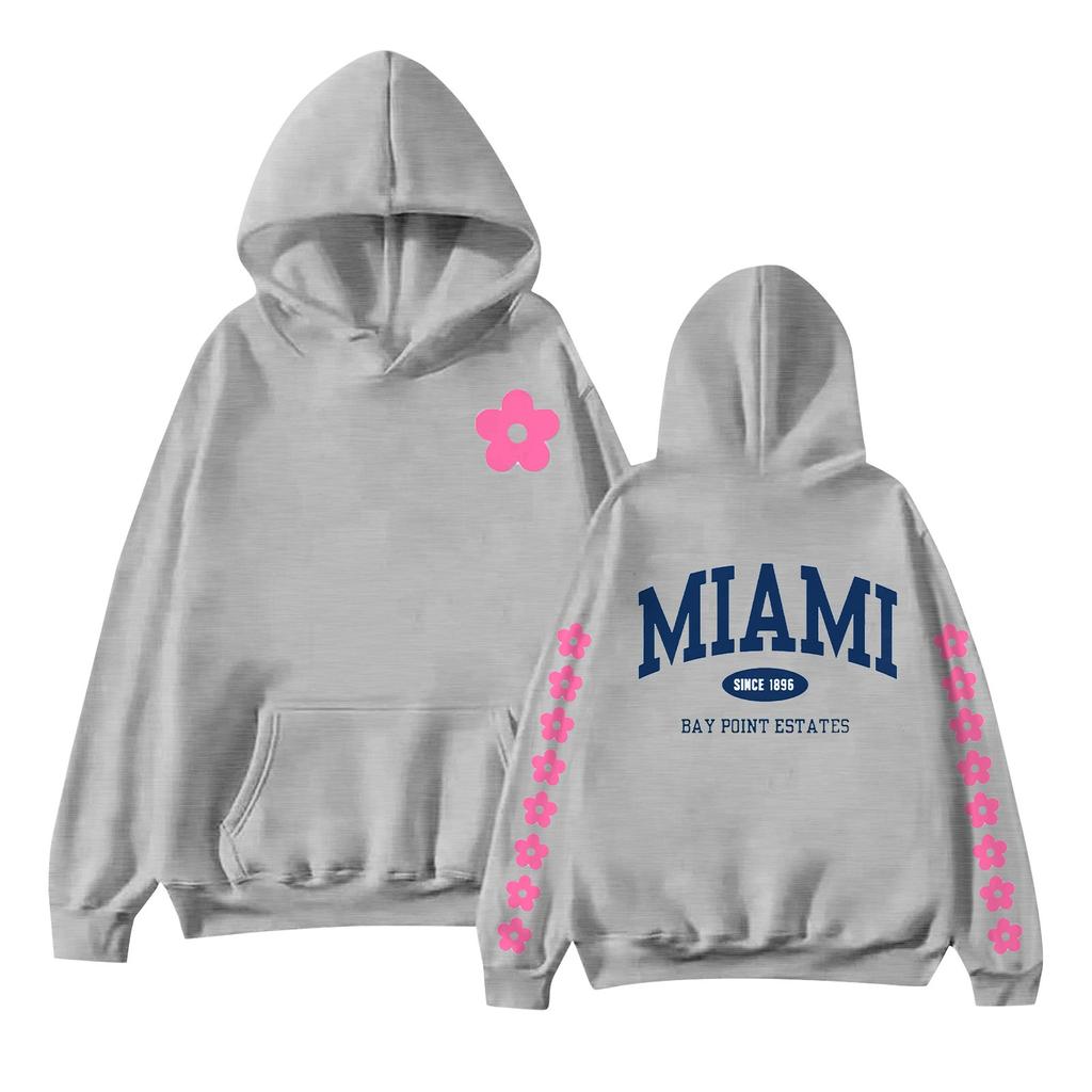 Women's Fashion Printed Long Sleeve Loose Sweatshirt Top Fall Hoodie Sweatshirt
