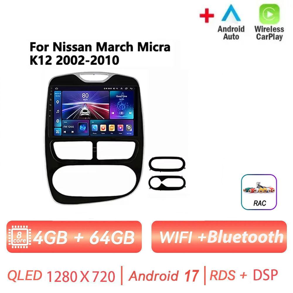 Autoradio Android 17 pour Renault Clio 3 4 2012-2016, Carplay, Navigation GPS, 2DIN, WiFi, Lecteur Bluetooth, Unité principale