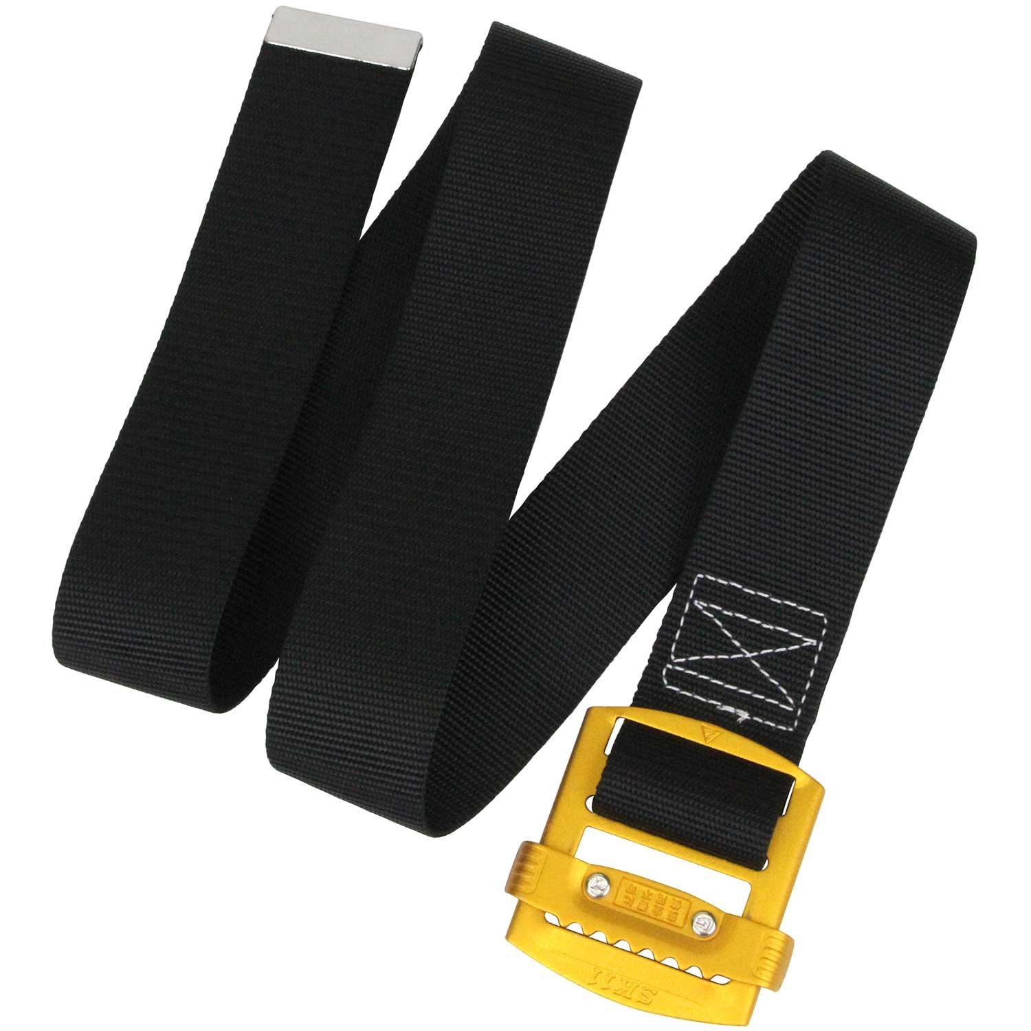 SK11 Lightweight Slide Buckle 50mm Belt 1130mm Maximum Effective Gold x Belt, Width, Length, Black, SB-AS50-GB-M Gold/Black
