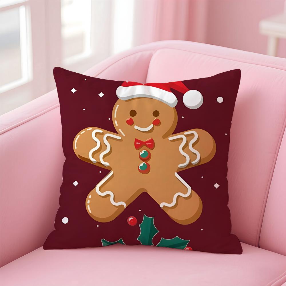 Cute A-Adorable Ginger B-Bread Cushion Cover Comfortable Reversible Pillow Cover Ideal for Car Sofa Bedroom & Beyond