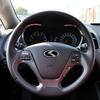 ENTQ1 Car Steering Wheel Emblem Decal Auto Logo Sticker Decoration Accessories For KIA Pegas Sportage Sorento Optima Borrego Cerato K5